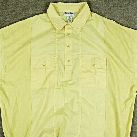 Kings Size  Men's Tall 3XL Short‎ Sleeve Polo Shirt  Yellow - Picture 2 of 5